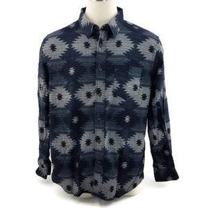 American Eagle Black/Gray Southwestern L/S Cla